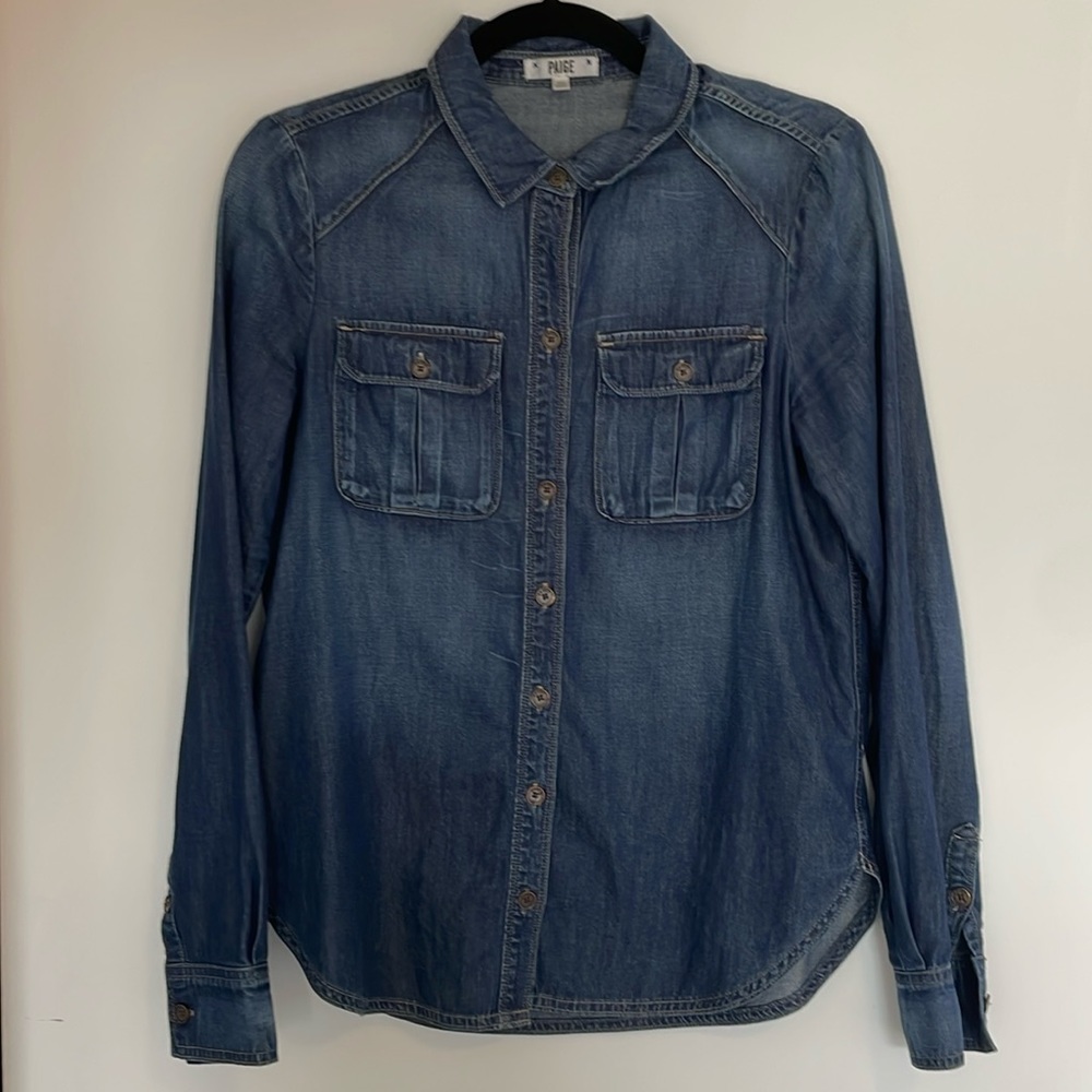 Paige denim shirt. Size XS
